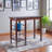 Elenora Walnut Finish Breakfast Table with 2-Shelves, 36.08'' H X 44.56'' W X 19.49'' D