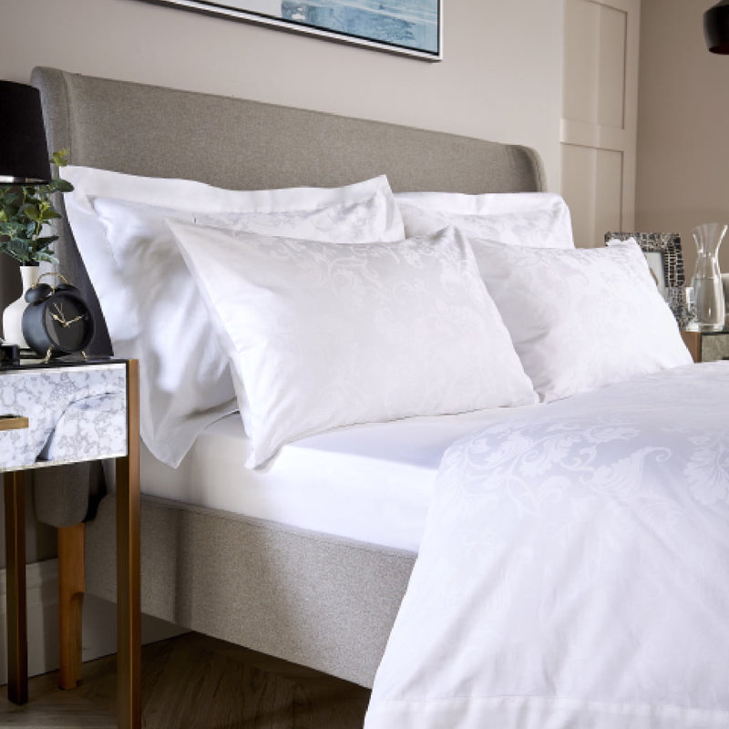 300 Thread Count Sateen Jacquard Oxford Pillowcase