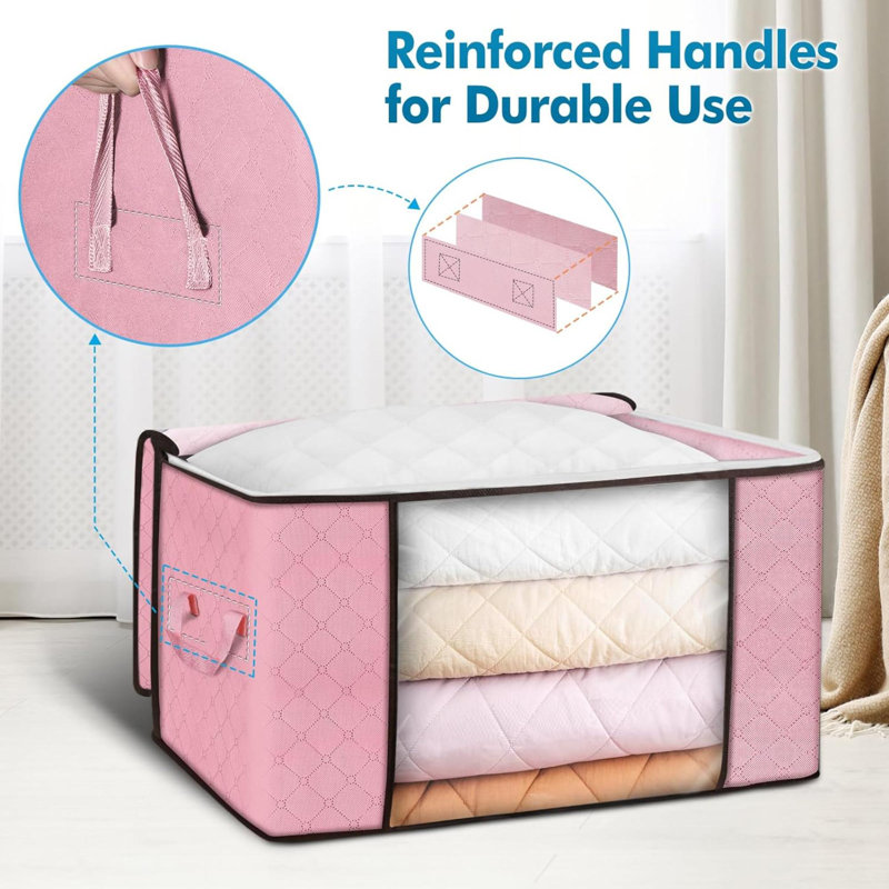 Textiles Hub Fabric Storage Bag, Pink