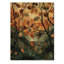 Feuilles de la forêt brune, tranquillité II - feuilles, art mural sur bois de pin naturel-478264364