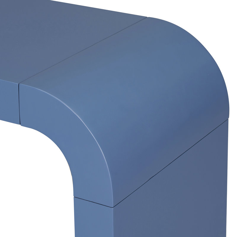 Table d'entrée minimaliste en acacia avec deux pieds, design élégant et élégant, convient aux espaces étroits et aux salons, entrées, balcons, bureaux.