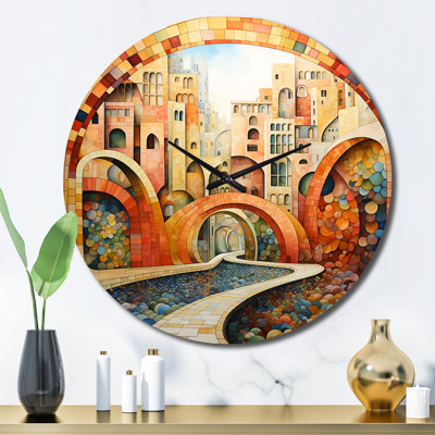 Horloge murale Orange Bridge