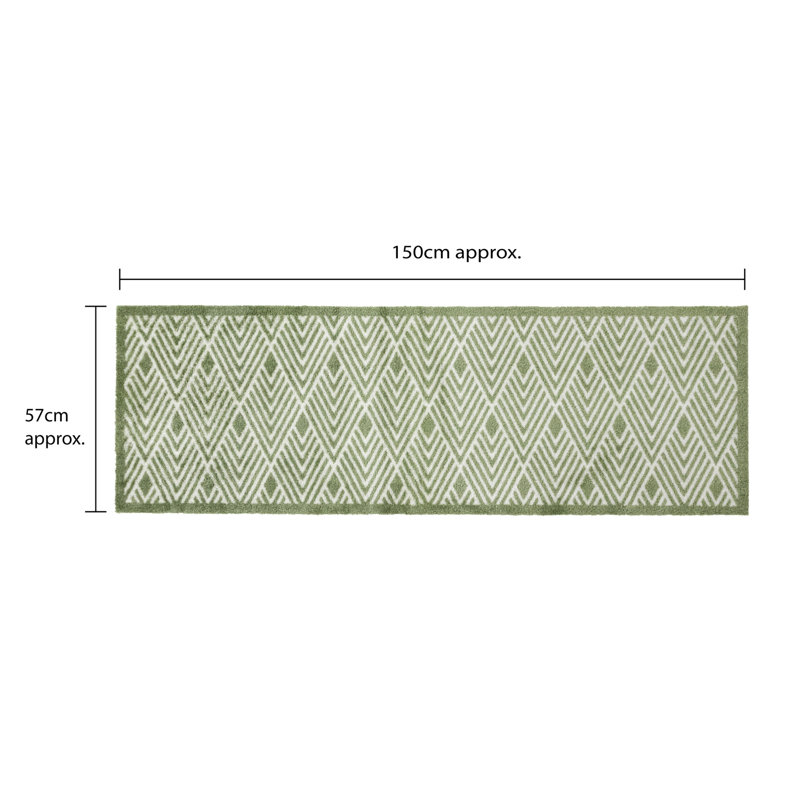 Mega Mat - Geo - Green, 57cm W x 150cm L