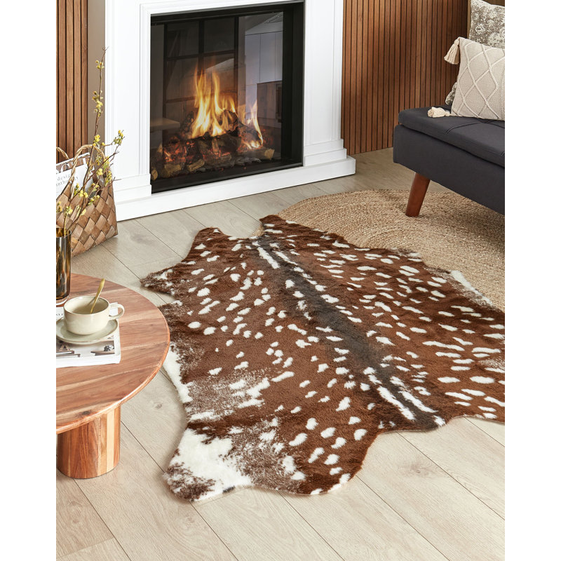 Ceallach Animal Print Faux Fur Area Rug, Novelty 130 x 170cm