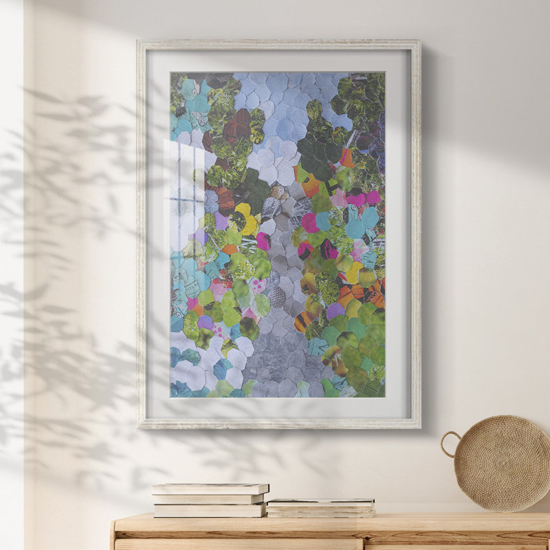 Jardin magenta - impression encadrée, H 19,5 po x l 16,5 po, Blanc