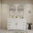 60" Double Bathroom Vanity Set with Drawers and Doors-70381295