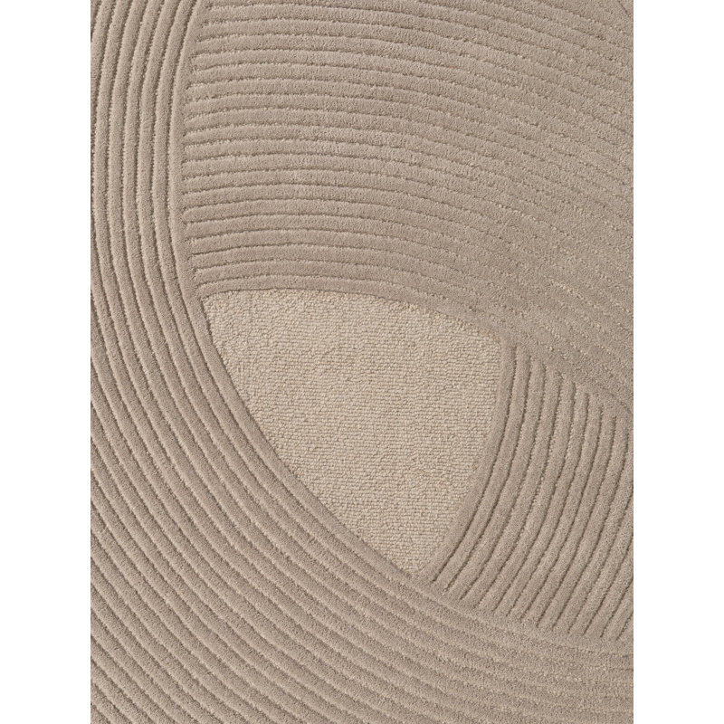 Wool Hand Tufted Area Rug, Beige, Rectangle 120 x 170 cm