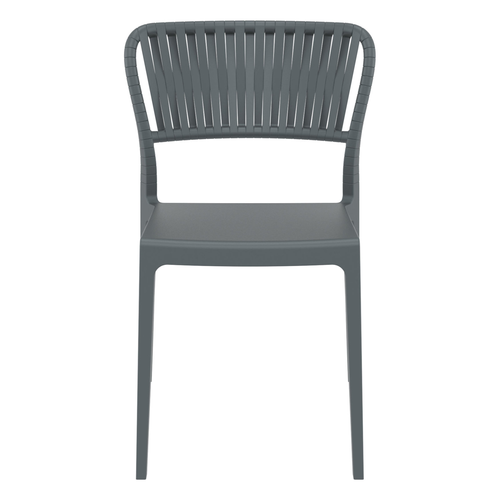 Newport Outdoor Stacking Dining Armchair, Dark Gray