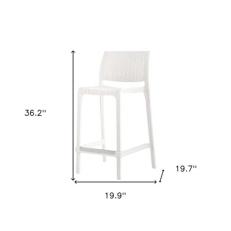 Ensemble de deux chaises de bar 26 po en faux rotin