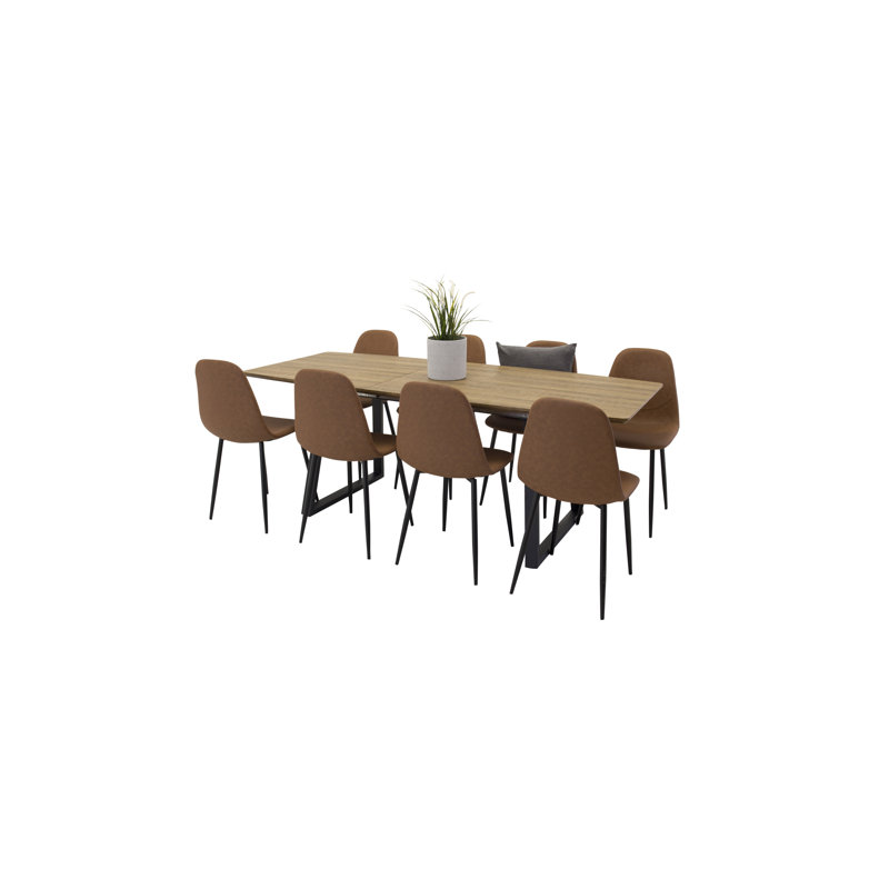 Nevis Butterfly Leaf Dining Set, Brown
