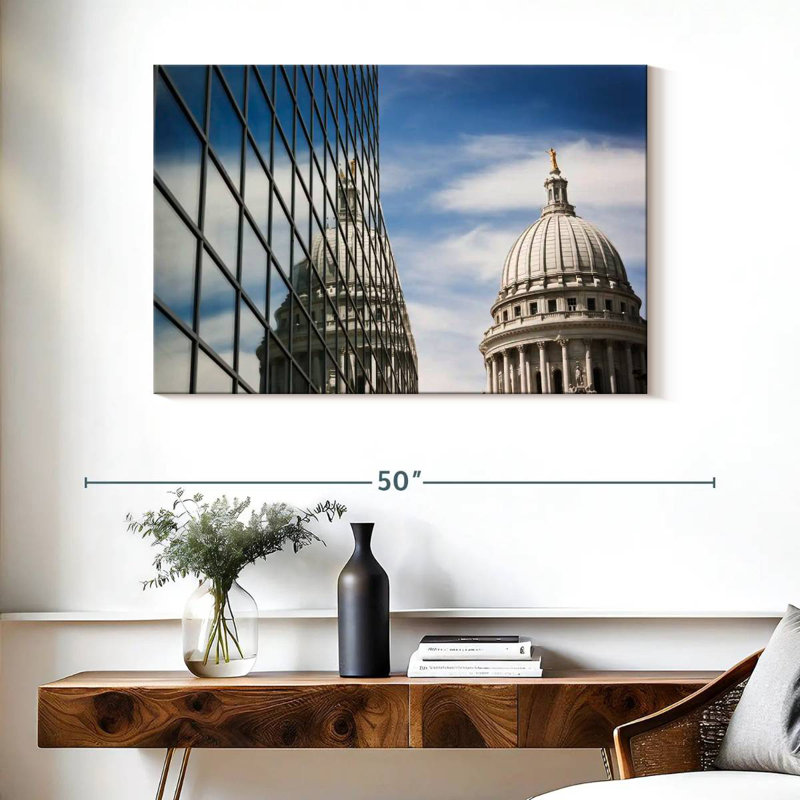Lilie Wisconsin Capitol Dome Reflection, H 26 po x l 39 po