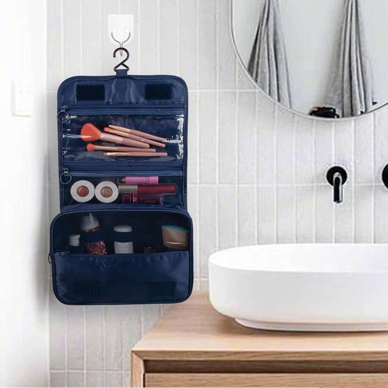 Trousse de toilette de voyage suspendue, Bleu