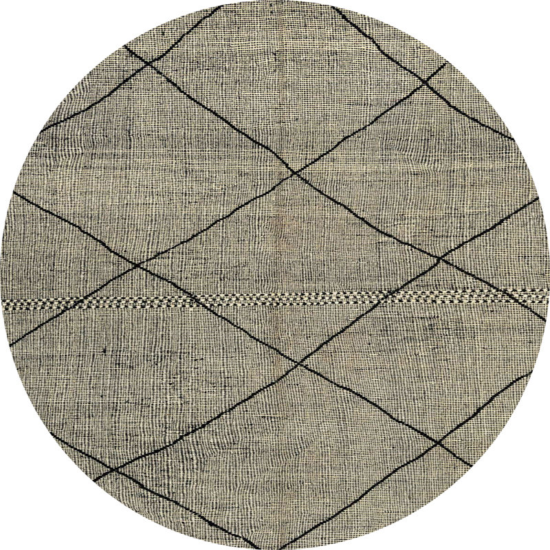 Tapis abstrait moderne 2922, Rond 5 pi