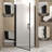 36"X 72" Pivot Shower Door, Aluminum Frame, Half Frame ,1/4"(6Mm) Tempered Glass-120179017