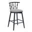 Tabouret de bar d'intérieur en bois, avec revêtement, ensemble de 2-1969821615