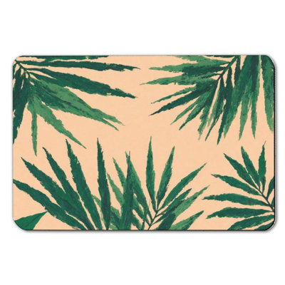 Tropical Leaf Bath Mat, 16 X 24 Inches