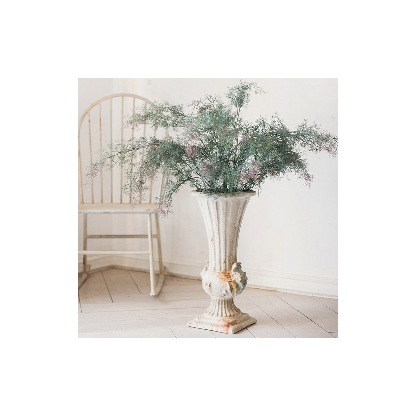 22'' Faux Grass Branch, Winter Green