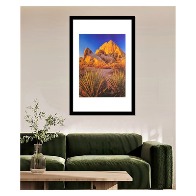 Cadre photo noir 12 po x 18 po avec façade en verre haute définition et noyau en panneau de fibres à densité moyenne