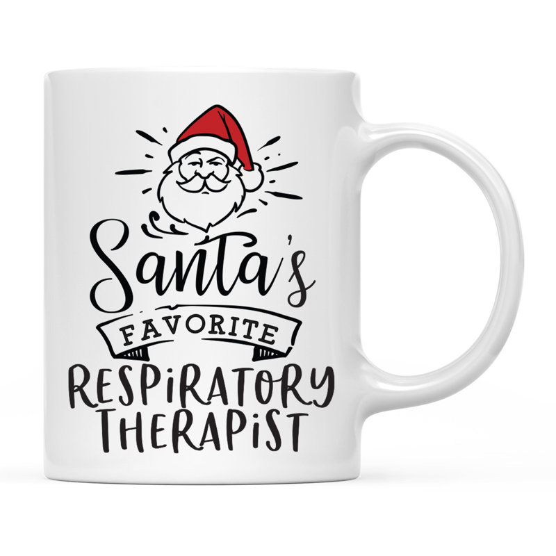Tasse à café de thérapeute respiratoire préférée du père Noël
