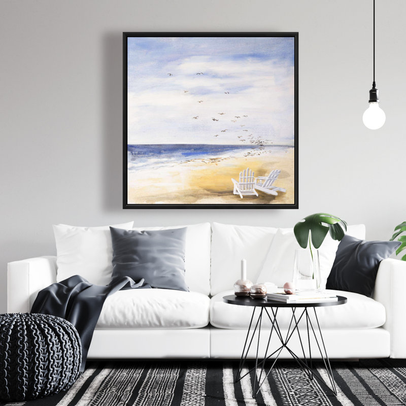 «Day At The Beach» sur toile, H 36 po x l 36 po