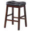 Upholstered Counter Stool with Solid Wood Frame-98169481