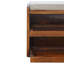 Banc à chaussures coulissant en lin, 2 tablettes
