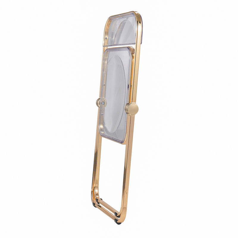 Chaise d'appoint de salle à manger Lawrence, Transparent, Or
