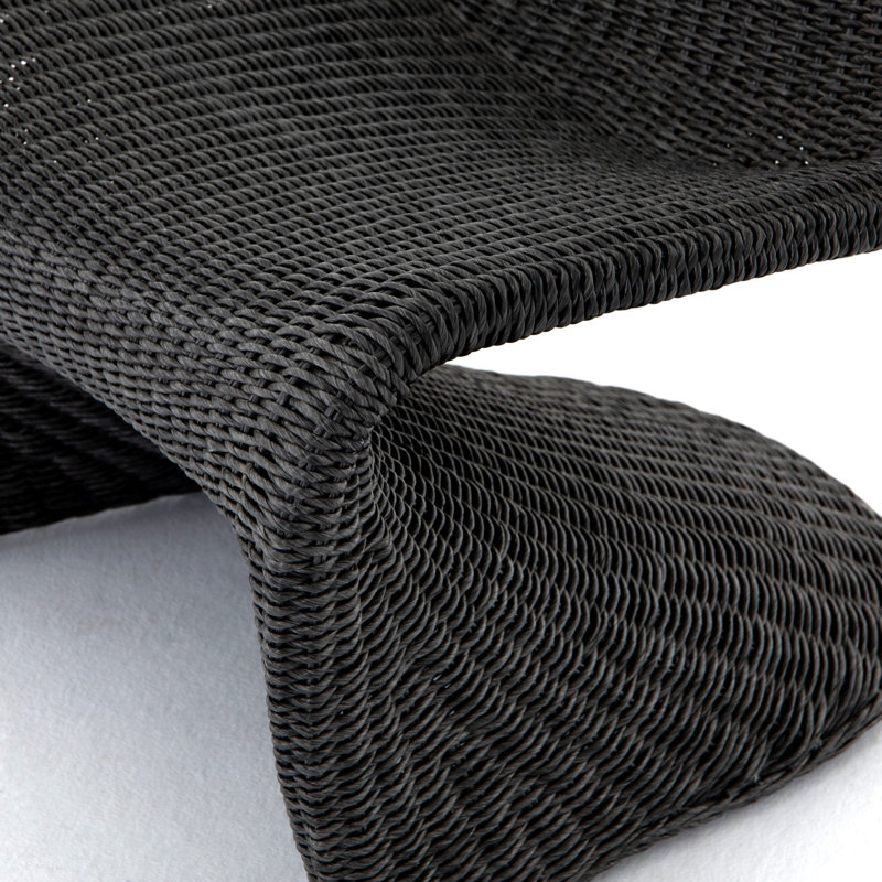 Portia Outdoor Dining Chair, Black