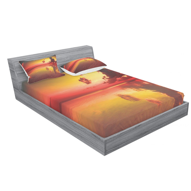 Microfiber Sheet Set, Queen Sheet Set with Fitted Sheet