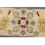 Tapis oriental fait à la main à motif floral Oushak 7 x 10