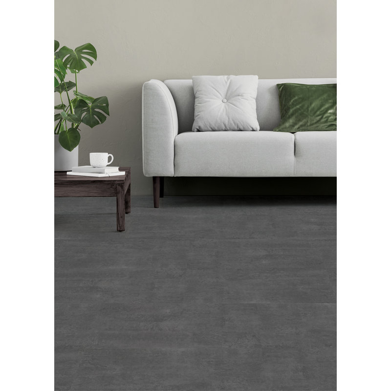 Carrelage de sol gris anthracite Slater, Gris foncé