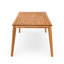 Table de salle à manger en bois pour l'extérieur - Finition grain naturel, 72,09 po de profondeur, 36,37 po de largeur, 30,58 po de hauteur, 52,51 lb de poids, surface facile à assembler pour la finition des repas Grace, profondeur, largeur