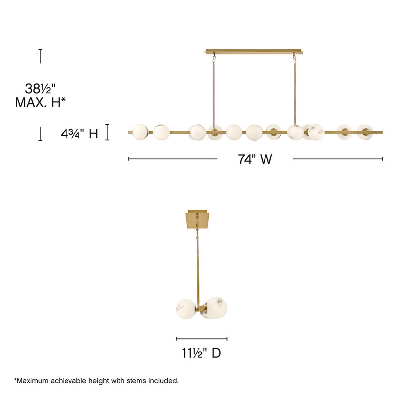 Selene 14 - Light Chandelier, Gold