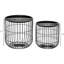 Tables basses gigognes, 2 tables rondes avec panier en acier, plateaux amovibles, décor de salon, tables basses, pratiques et peu encombrantes, 2 tables empilables pour l'organisation, style noir