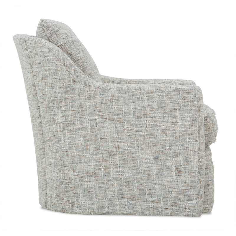 Hollins Swivel Chair, Gray Polyester