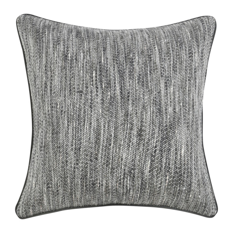 Sharma Solid Colour Duck Down Reversible Throw Pillow, Square, Grey