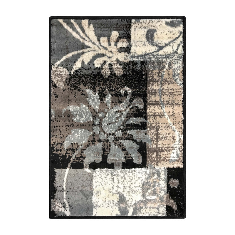 Kyila Pastiche Contemporary Floral Patchwork Indoor Area Rug or Runner, Rectangle 7' x 9'