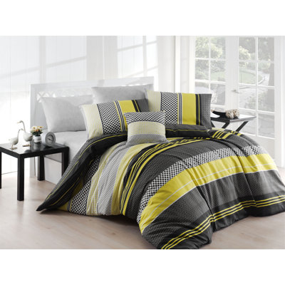 Cotton Houndstooth Duvet Cover