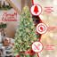 Arbre de Noël articulé en PE / PVC bleu-vert avec lumières DEL blanc chaud et base en métal-776498145