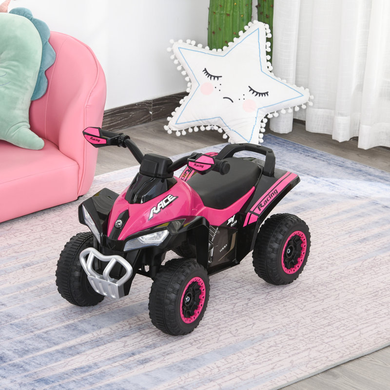 Pink 4-Wheel Ride-On ATV with Music and Lights