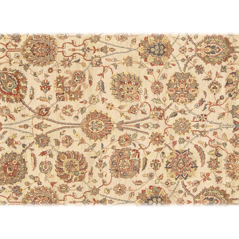 High-Quality Hand-Knotted Beige Area Rug