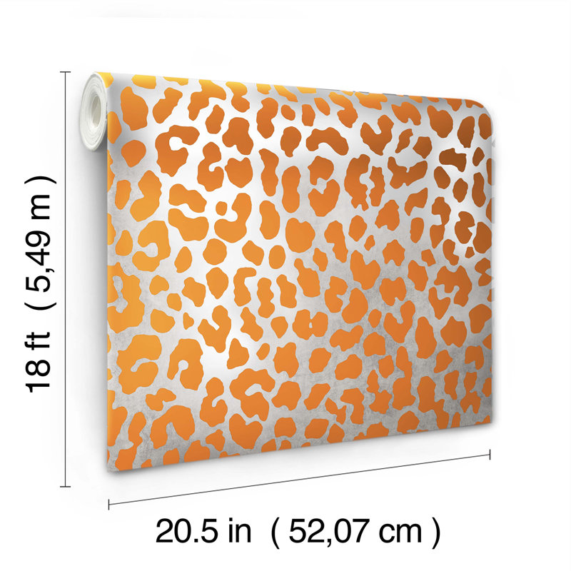Papier peint adhésif RuLeopard, Orange