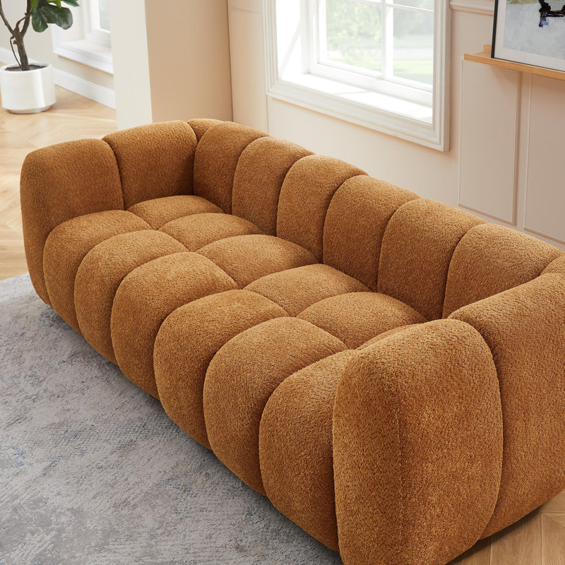 Kaibree 89.76'' Upholstered Sofa, Curry