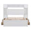 Grand lit plateforme en bois avec armoire intégrée, tablette et prises de courant, cadre de lit moderne avec rangement blanc-2140227335