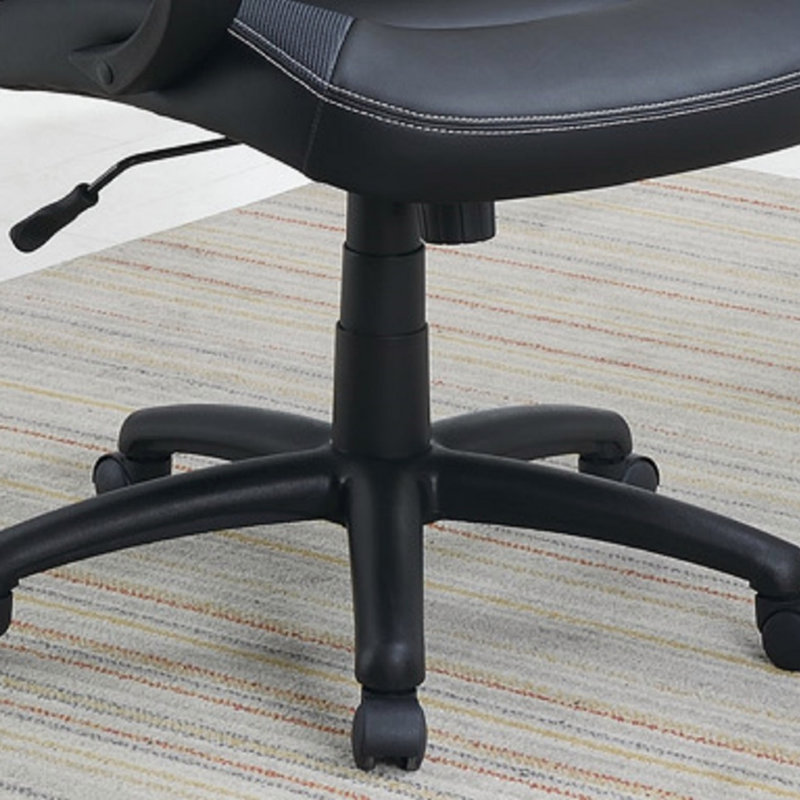 Chaise de bureau rembourrée 1pc, Noir