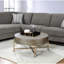 Table basse Weyton brun clair et champagne