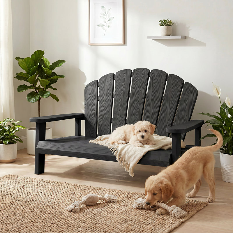 Lit pour chien en résine, refuge sécuritaire pour animaux à 3 côtés, lit surélevé imperméable et facile à nettoyer pour les petits, moyens et grands chiens