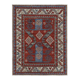 Rug & Kilim’S Tribal Style Rug In Red, Blue And Beige Geometric Patterns
