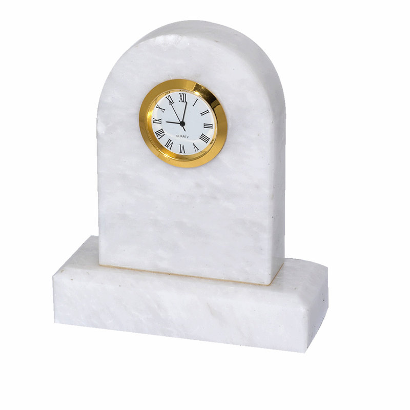 Horloge de table mécanique blanche