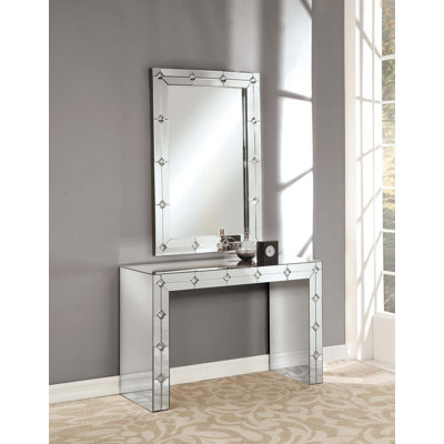 Console élégante avec faux accents en strass